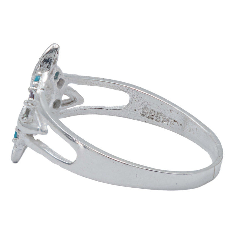 Anillo Nudo De Bruja Celta Zirconias Mujer Regalo Plata S925