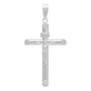 Dije Cruz Tubo Tubular Lisa Cristo Hombre Plata 925 5 Cm Plateado
