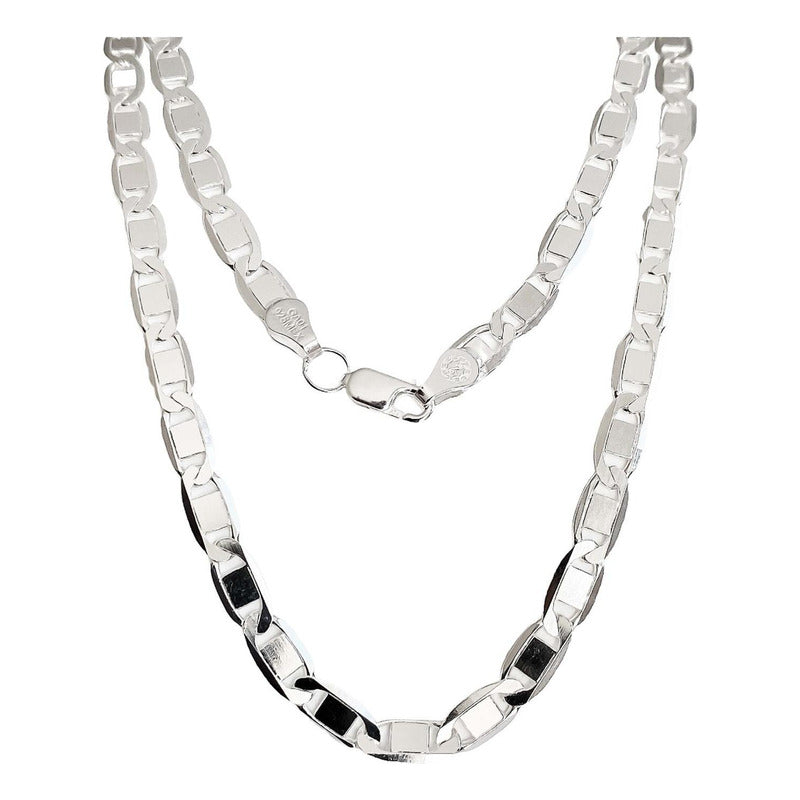 Cadena Gruesa Hombre Mujer Plata 925 Marinera 70 Cm X 6 Mm
