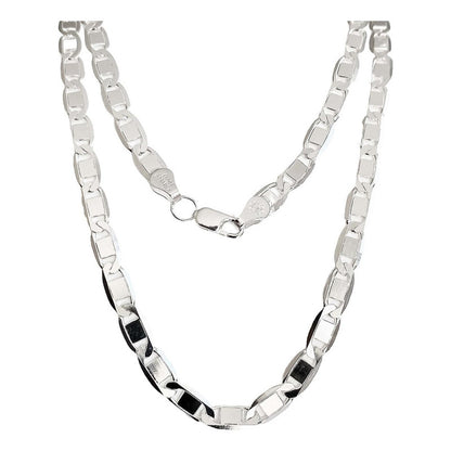Cadena Gruesa Hombre Mujer Plata 925 Marinera 70 Cm X 6 Mm