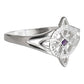 Anillo Nudo De Bruja Con Zirconia De Color Plata Solida 925