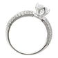 Anillo Compromiso Promesa Boda Corona Deslumbrante Plata 925
