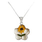 Collar Girasol Encapsulado Regalo Amor Amistad Plata S925