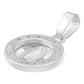 Dije Mini Medalla Bautizo Virgen Guadalupe Plata 925 1.2 Cm Blanco