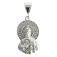 Dije Medalla Torso San Judas Tadeo Zirconias Plata S925 4 Cm