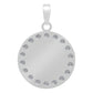 Dije Medalla Cruz San Benito Zirconias Plata 925 1.6 Cm Blanco