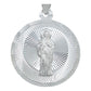 Medalla Diamantada Chica San Judas Tadeo Plata 925 2.1 Cm Plateado