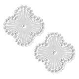 Aretes Broquel De Trébol Plata Ley 925 Con Orilla De Bolitas