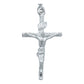 Dije Cruz Jesucristo Inri Liso Divino Rostro Plata 925