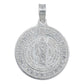 Dije Medalla Doble Vista San Judas Oración Zirconia Plata925