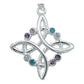 Collar Nudo De Bruja 8 Zirconias Mujer Regalo Plata Ley 925