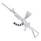 Dije Mediano Rifle Ak 47 Cuerno De Chivo Plata Solida S925