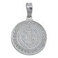 Dije Medalla San Benito Oración Zirconias Plata 925 2 Cm