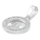 Dije Mini Medalla Bautizo Sagrado Corazón Plata 925 1.2 Cm Blanco