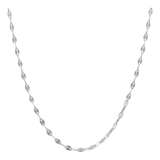Cadena Granito Cafe Beso Mujer Regalo Plata S925 45cm X 2mm