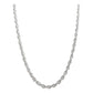Gargantilla Cadena Tejido Torzal Plata Ley 925 40cm X 2.5 Mm