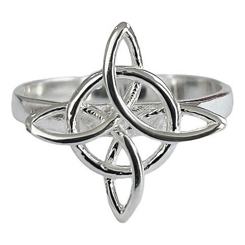 Anillo Nudo De Bruja Celta Liso En Plata Solida Ley S925