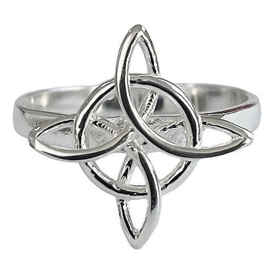 Anillo Nudo De Bruja Celta Liso En Plata Solida Ley S925