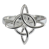 Anillo Nudo De Bruja Celta Liso En Plata Solida Ley S925