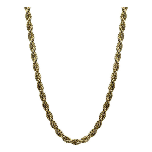 Cadena Torsal Hombre Chapa De Oro 14k Calidad Premium 6 Mm