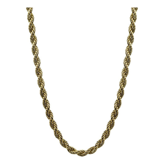 Cadena Torsal Hombre Chapa De Oro 14k Calidad Premium De 6mm