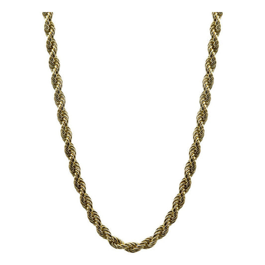 Cadena Torsal Hombre Chapa De Oro 14k Calidad Premium 5 Mm