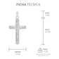 Dije Cruz Tubo Tubular Lisa Cristo Hombre Plata 925 3.6 Cm Plateado