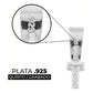 Dije Inicial De Plata 925 Zirconias  2 Cm Regalo Para Mujer I