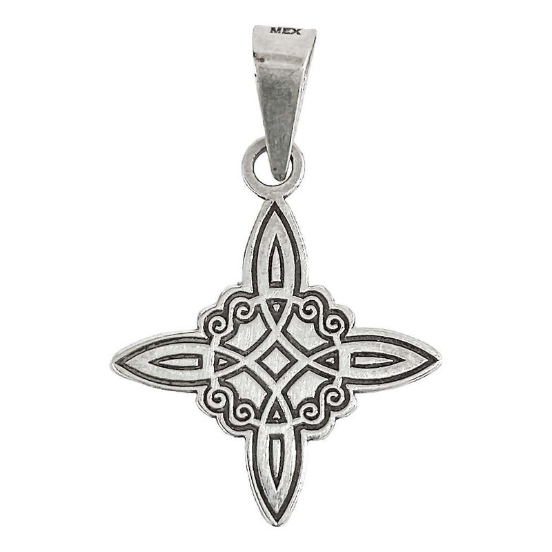 Dije Nudo De Bruja Amuleto Celta Laser Pavonado Plata 925