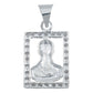 Dije Cuadrado Jesús Malverde Zirconias Plata Solida 925