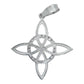 Collar Nudo De Bruja Celta Plano Zirconias Plata Ley S925