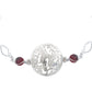 Pulsera Mariposa Flores Piedra Natural Cuarzo Plata 925