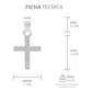 Mini Dije Cruz Pequeña Zirconia Niños Regalo Plata 925 2.2cm