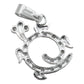 Dije Mediano Tortuga Zirconias Mar Regalo Plata Ley 925 Blanco Alto/ancho 3.2 Cm X 2.3 Cm