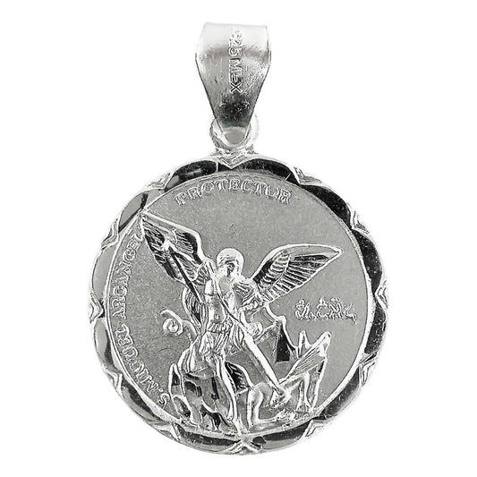 Dije Medalla San Miguel Arcangel Regalo Religion Plata 925