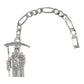Pulsera Santa Muerte Esclava Zirconias Plata Solida Ley S925