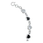 Pulsera Corazones Zirconias Amor Mujer Regalo Plata 925