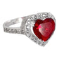 Anillo Corazon Zirconias Amor Promesa Plata Fina Ley S925