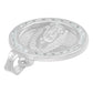 Dije Medalla Virgencita Guadalupe Zirconias Plata 925 1.8 Cm Blanco