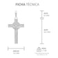 Dije Doble Vista Cruz Cristo San Benito Jesus Plata 925 Plateado