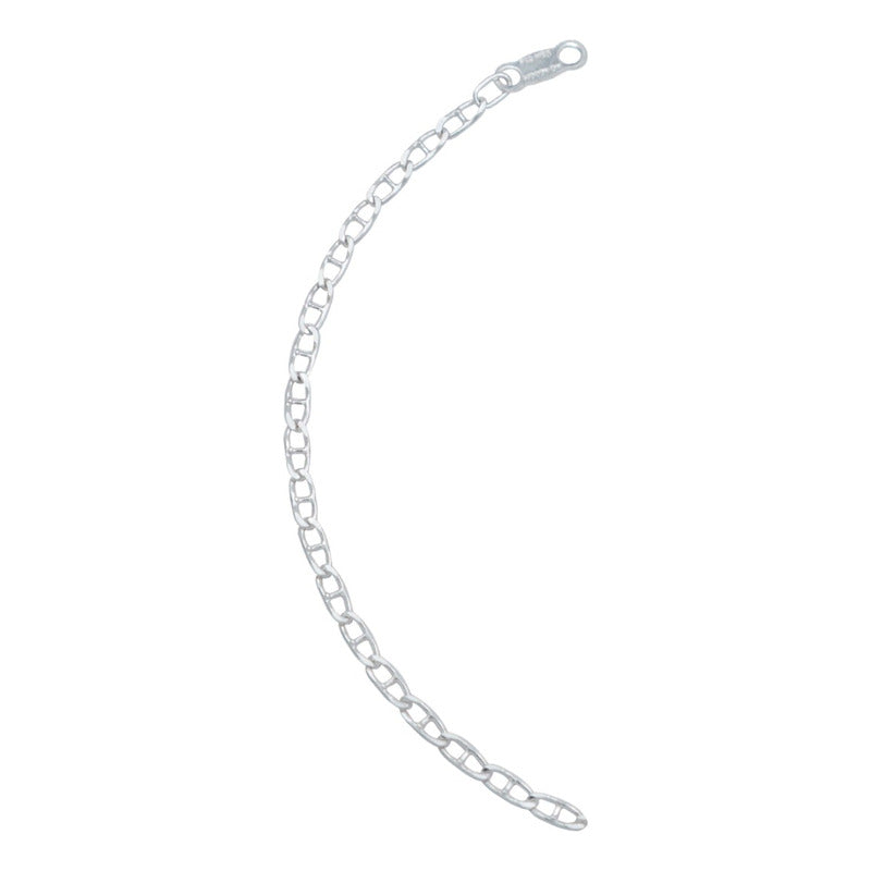 Pulsera Marinera Abierta Lisa Regalo Mujer Plata 925 2 Mm