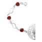 Pulsera Mariposa Flores Piedra Natural Cuarzo Plata 925