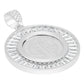 Dije Medalla San Benito Bisel Zirconias Baguette Plata 925 Blanco