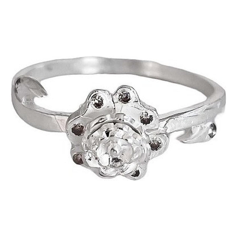 Anillo Flor Primavera Verano Regalo Promesa Solida 925
