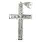 Dije Cruz Catolica Grande Zirconias Hombre Plata Ley 925