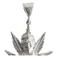 Dije Jesús Malverde Cannabis Zirconias Plata Solida Ley 925
