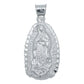 Dije Virgencita De Guadalupe Troquelada Grande Plata 925
