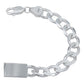 Pulsera Esclava Cubana Barbada Gruesa Hombre Plata 925 8 Mm