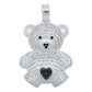 Dije Osito Corazón Zirconias Amor Regalo Plata 925