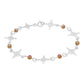 Pulsera Nudo De Bruja Laser Cristales Regalo Mujer Plata 925 Café 19 Cm